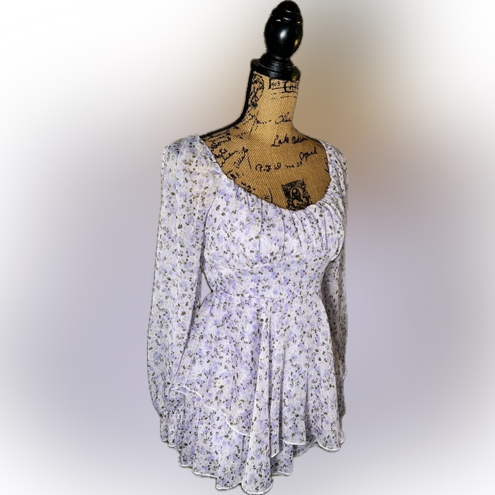 Buckle Inspired Hearts Sheer Lavender Floral Fairy Dreamy Jumper Romper Suit S